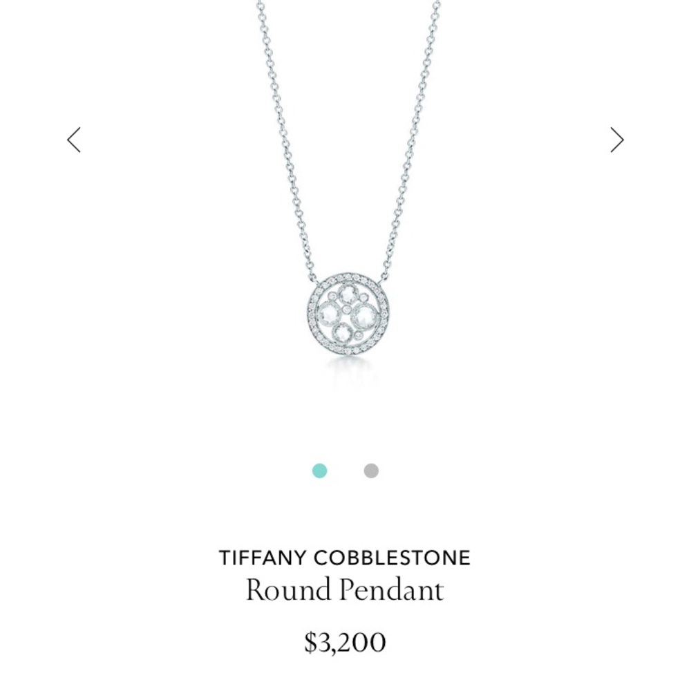 Tiffany cobblestone pendant platinum necklace